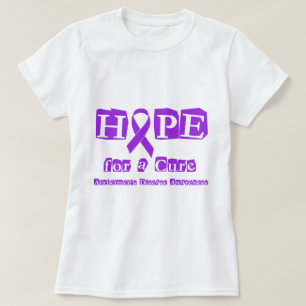 Camiseta Esperança para uma doença roxa de Alzheimers da