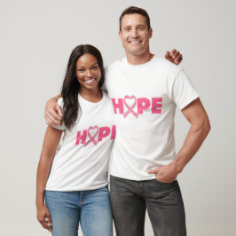CAMISETA ESPERANÇA/ PINK RIBBER/ SENSIBILIZAÇÃO/ UNISEX
