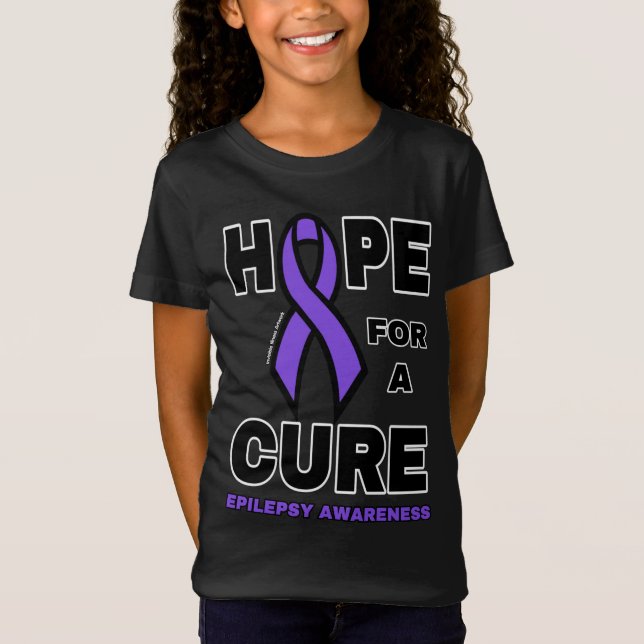 Camiseta Esperança por uma Cura...T-Shirt Epilepsia (Frente)
