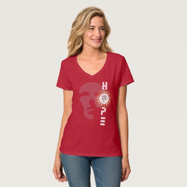 Camiseta Esperança rebelde | Mulheres do colo V (Frente Completa)