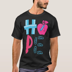 Camiseta Esperança SENTE Consciência Rosa E Azul Professora