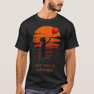 Camiseta Esperança sobe setembro Criança Cancer Sensibiliza