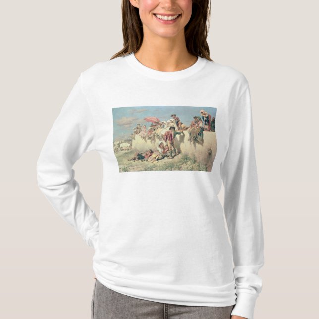 Camiseta Esperando a bênção fora de Roma (Frente)