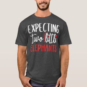 Camiseta Esperando Dois Pequenos Elefantes Engraçada Gemina