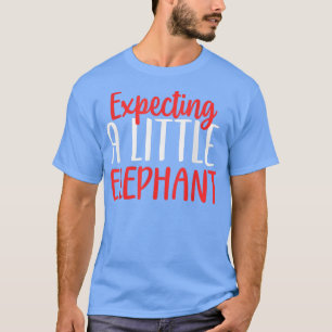 Camiseta Esperando Um Pequeno Elefante Engraçado Gravidez N