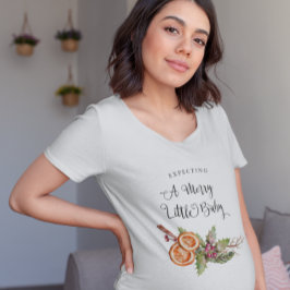 Camiseta Esperando Um Pequeno Natal Feliz