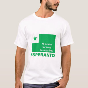 Camiseta Esperanto / "Mi neniam forgesas la akuzativo !",