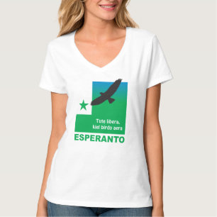Camiseta Esperanto / "Tute libera, kiel birdo aera",