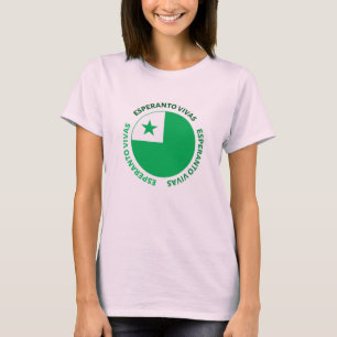 Camiseta Esperanto vivas/vive design com a palavra-arte T-S