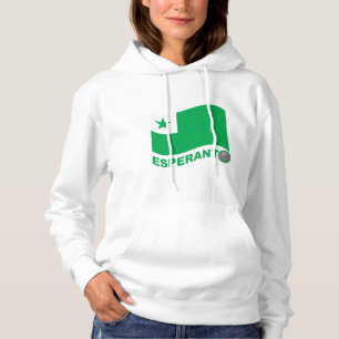 Camiseta Esperanto wavy flag+text e zamenhof,
