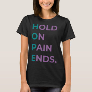 Camiseta Esperar Dor Termina Esperança Sobrevivência da Con