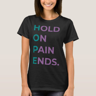 Camiseta Esperar Dor Termina Esperança Sobrevivência da Con