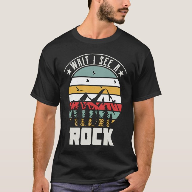 Camiseta Espere, Eu Vejo Rock Geologista Rockbound Collecto (Frente)