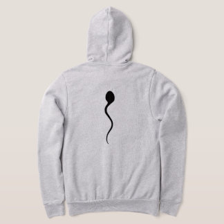 Camiseta Esperma no meu capuz! Capuz com manga longa e zípe