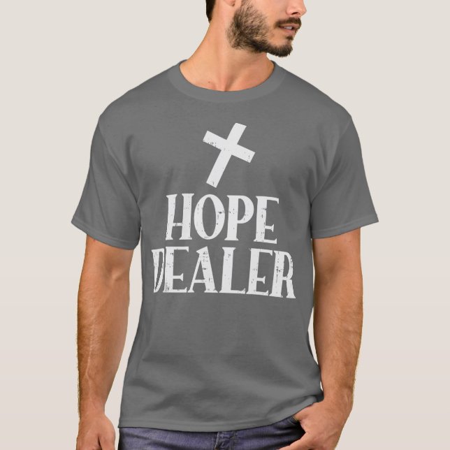 Camiseta Espero que o vendedor cruze Deus Jesus Fé Dom Reli (Frente)