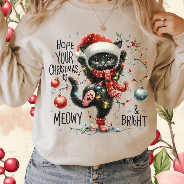 Camiseta Espero Que Seu Natal Seja Um Gato Feliz E Engraçad (Criador carregado)