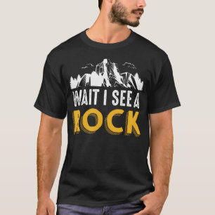 Camiseta Espero Vejo Uma Rocha Montanhas Divertidas Caminha