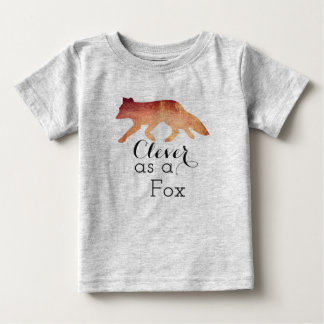 Camiseta Esperto como uma Raposa Tipográfica Aquarela