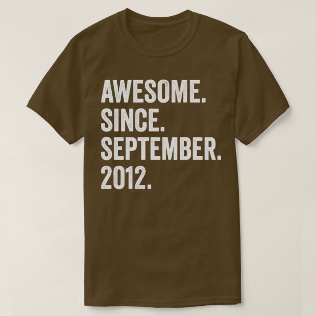 Camiseta Espetacular 10 anos desde setembro de 2012 10th Bi (Frente do Design)
