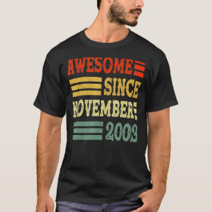 Camiseta Espetacular 19 anos desde novembro de 2003 19th Bi