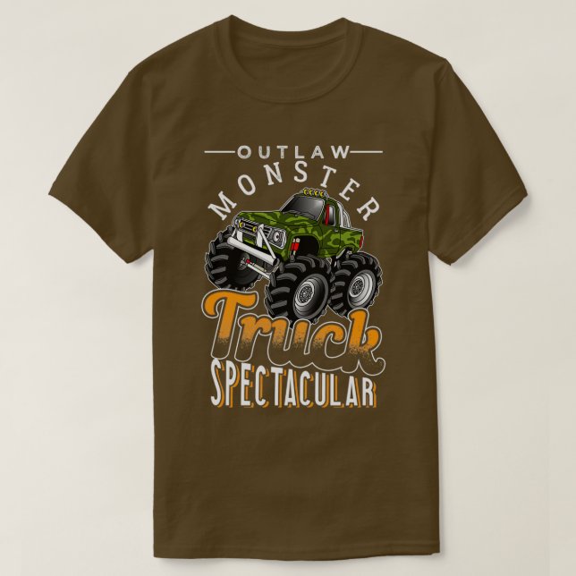 Camiseta Espetacular Caminhão de Monstro de Outlaw (Frente do Design)