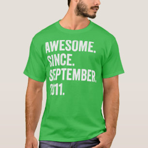 Camiseta Espetacular De 11 Anos Desde setembro De 2011 11 B