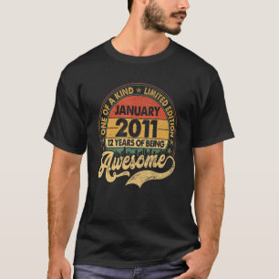 Camiseta Espetacular De 12 Anos Desde Janeiro De 2011 12 Bi