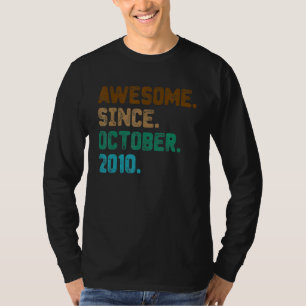 Camiseta Espetacular De 12 Anos Desde Outubro De 2010 12