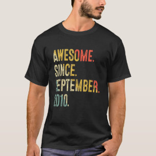 Camiseta Espetacular De 12 Anos Desde Setembro De 2010 12 B