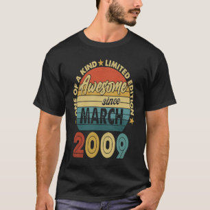 Camiseta Espetacular De 14 Anos Desde Março De 2009 14 Birt
