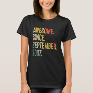 Camiseta Espetacular De 15 Anos Desde Setembro De 2007 15 B