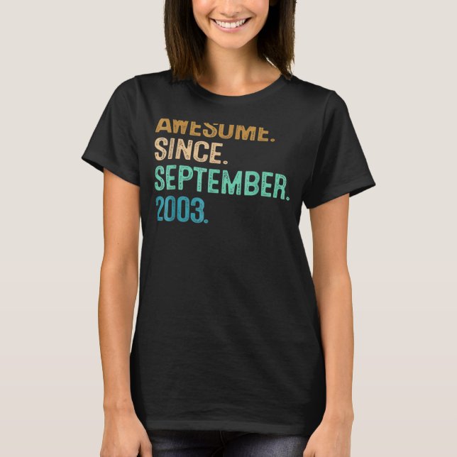 Camiseta Espetacular De 19 Anos Desde Setembro De 2003 (Frente)