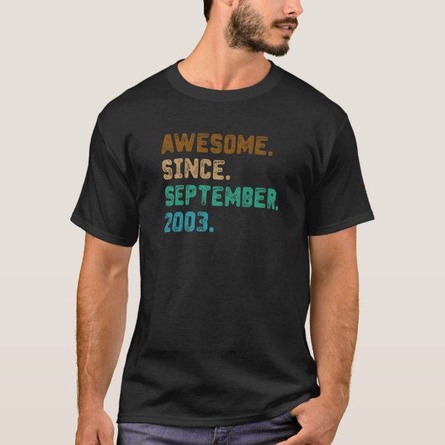 Camiseta Espetacular De 19 Anos Desde Setembro De 2003 (Frente)