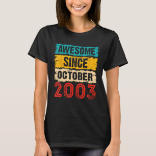 Camiseta Espetacular De 20 Anos Desde Outubro De 2003 20 Bi