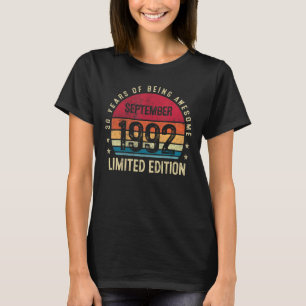 Camiseta Espetacular De 30 Anos Desde Setembro De 1992 30 B