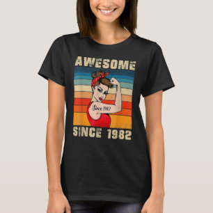 Camiseta Espetacular De 40 Anos Desde 1982 aniversário de 4