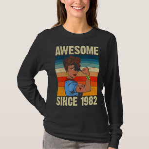 Camiseta Espetacular De 40 Anos Desde 1982 aniversário de 4