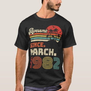 Camiseta Espetacular De 40 Anos Desde Março De 1982 anivers