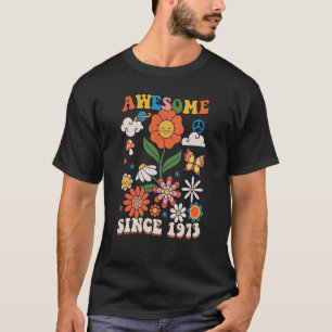 Camiseta Espetacular De 50 Anos Desde 1973 Groovy Retro 50t