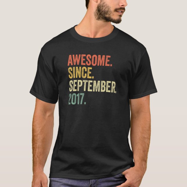 Camiseta Espetacular De 5 Anos Desde Setembro De 2017, 5 Bi (Frente)