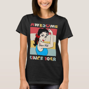 Camiseta Espetacular de 65 anos desde 1958 65º aniversário