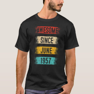 Camiseta Espetacular de 65 anos desde junho de 1957 65º ani