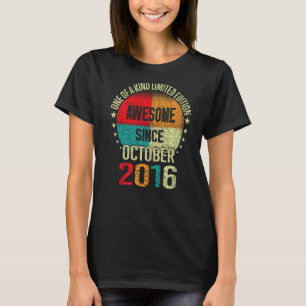 Camiseta Espetacular De 6 Anos Desde Outubro De 2016 6 Birt