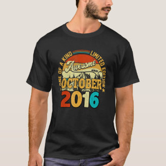 Camiseta Espetacular De 6 Anos Desde Outubro De 2016 6 Birt