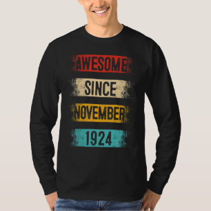 Camiseta Espetacular De 98 Anos Desde Novembro De 1924 98º