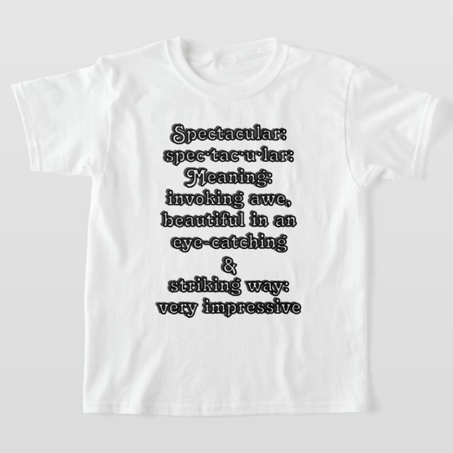 Camiseta Espetacular: ・ de definição tac ・ u lar ・ (Postura )