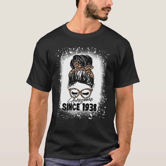 Camiseta Espetacular desde 1938 Leopard 85º Nascimento (Frente)