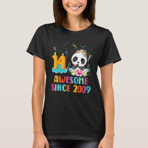 Camiseta Espetacular desde 2009 14 Birthday Panda