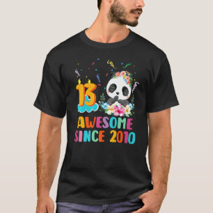 Camiseta Espetacular desde 2010 13 Birthday Panda