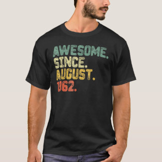Camiseta Espetacular desde agosto de 1962 60º Nascimento